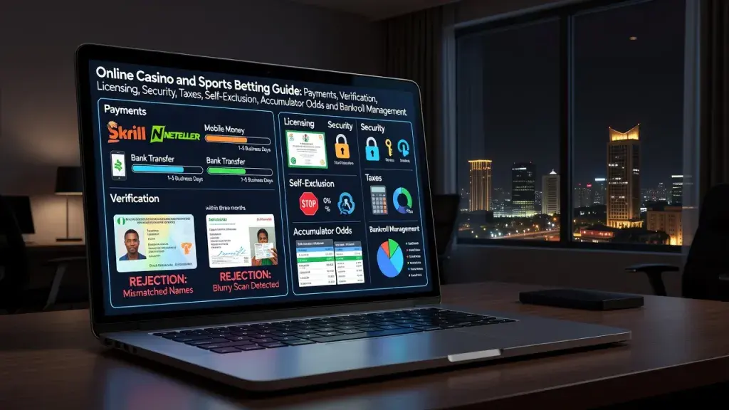 Complete Online Casino and Sports Betting Guide: Payments, Verification, Licensing, Security, Taxes, Self-Exclusion, Accumulator Odds and Bankroll Management